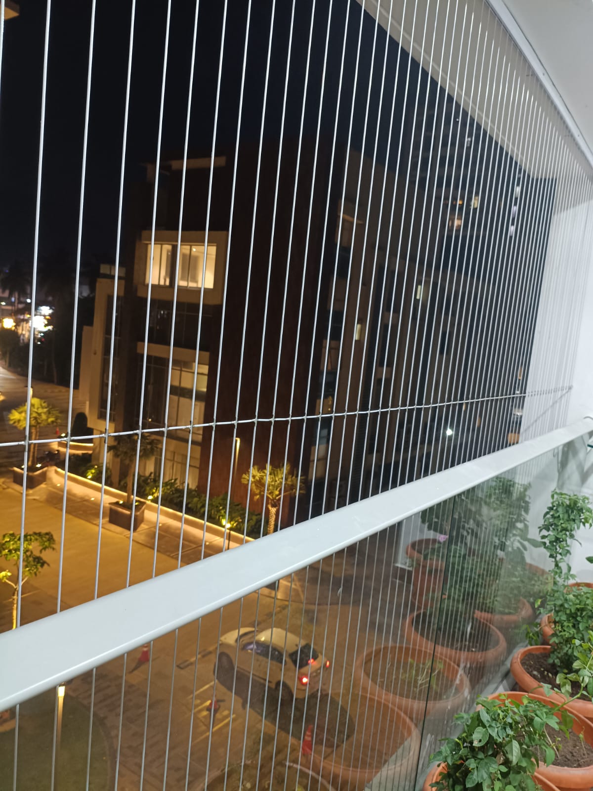 Certified safety net installer at height